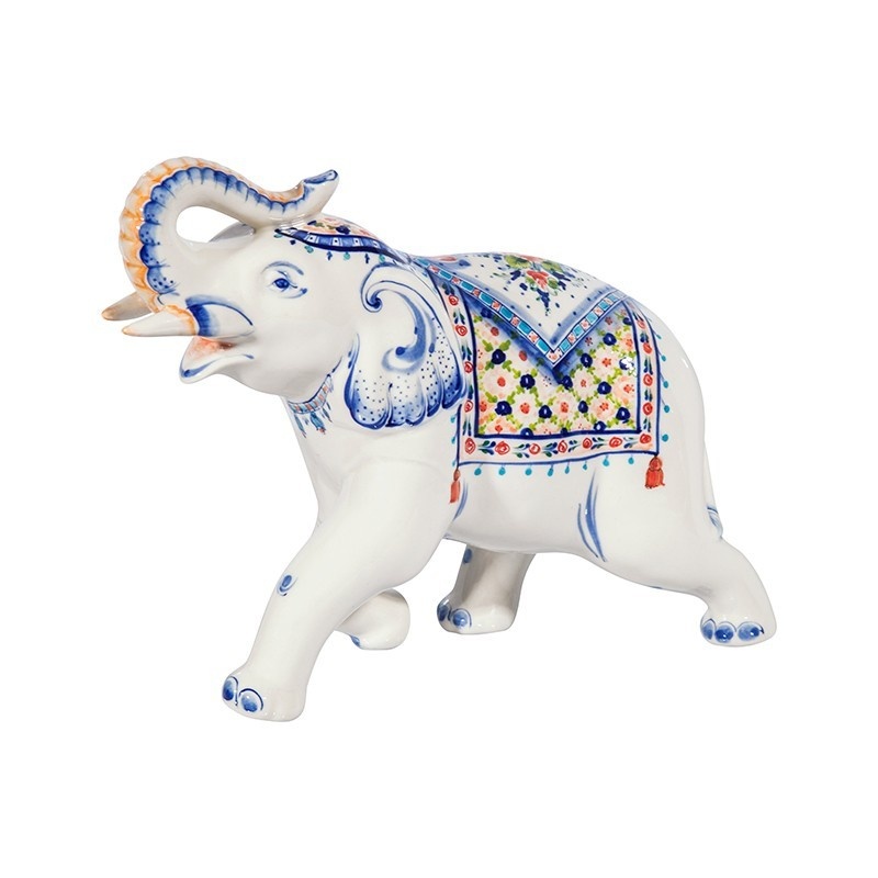 Скульптура Слон №1 (подглазурные цветные краски, кобальт) - 993311941
