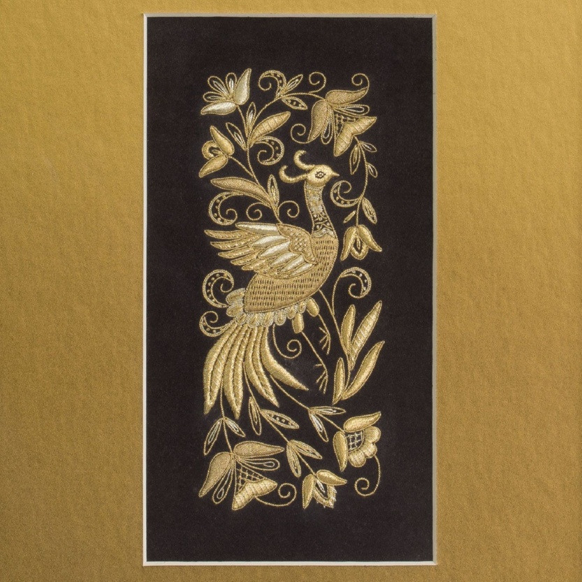 Панно ручная вышивка «Сказочная птица» - р.1007